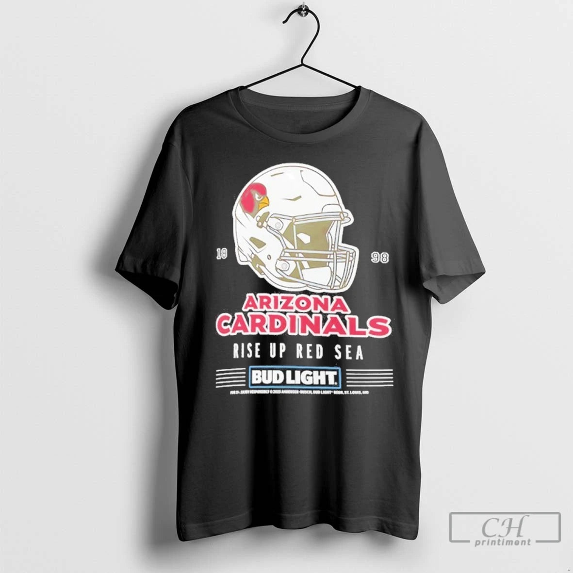 Premium Bud Light X Arizona Cardinals Rise Up Red Sea Helmet T-Shirts, Hoodie, Sweatshirt | InkNestWear.com