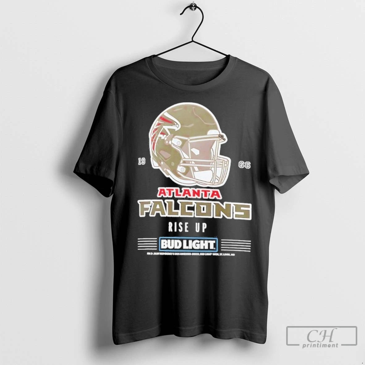 Premium Bud Light X Atlanta Falcons Rise Up Helmet T-Shirts, Hoodie, Sweatshirt | InkNestWear.com