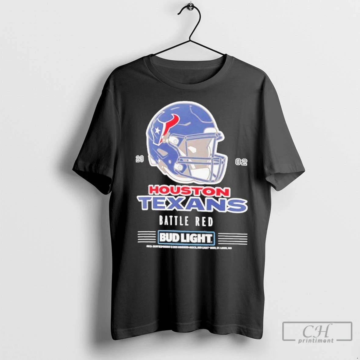 Premium Bud Light X Houston Texans Battle Red Helmet T-Shirts, Hoodie, Sweatshirt | InkNestWear.com