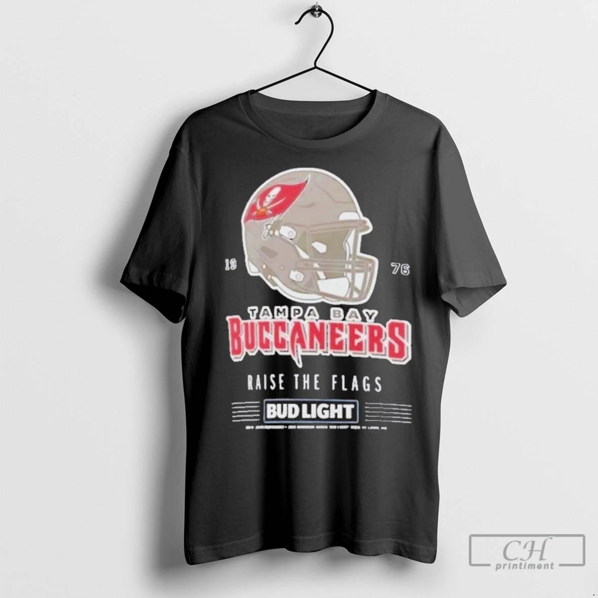 Premium Bud Light X Tampa Bay Buccaneers Raise The Flags Helmet T-Shirts, Hoodie, Sweatshirt | InkNestWear.com