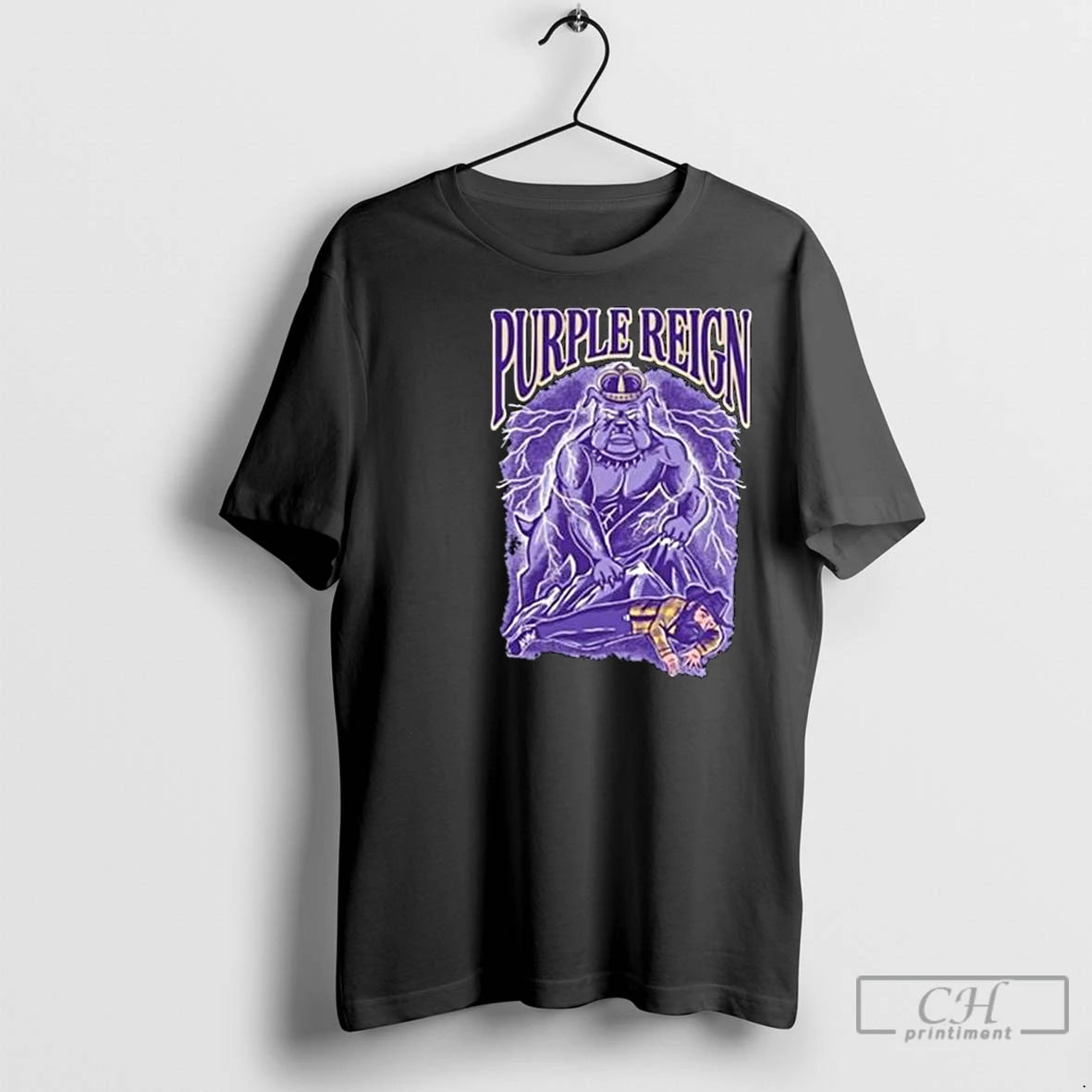 Premium Bulldog Mascot Purple Reign Pocket Circle Black T-Shirts, Hoodie, Sweatshirt | InkNestWear.com