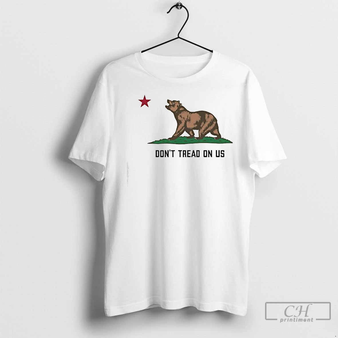 Premium California Bear Flag Parody Dont Tread On Us Bumper T-Shirts, Hoodie, Sweatshirt | InkNestWear.com