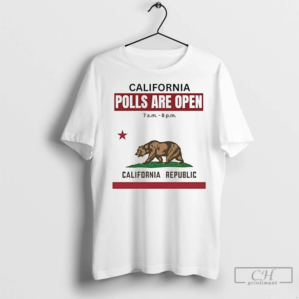Premium California Polls Are Open California Republic T-Shirts, Hoodie, Sweatshirt | InkNestWear.com