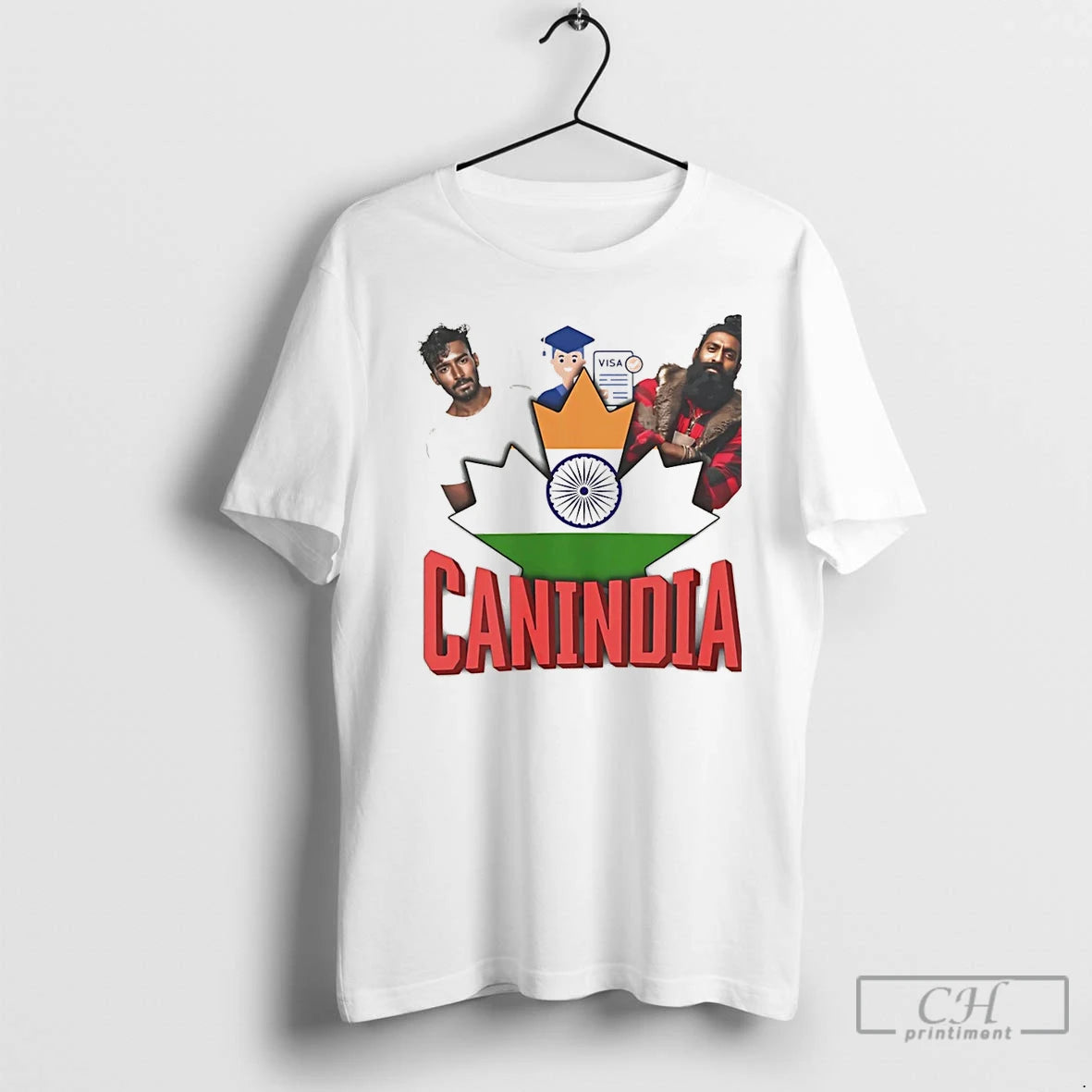 Premium Canindia Visa India Flag Christmas T Shirts Hoodie, Sweatshirt | InkNestWear.com