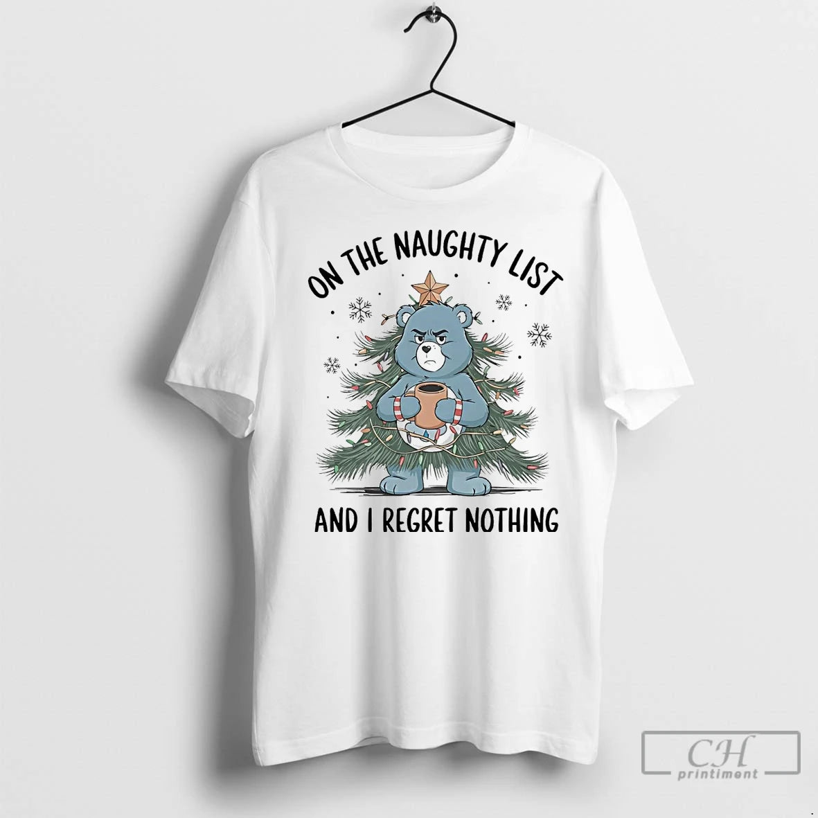 Premium Care Bears On The Naughty List And I Regret Nothing Christmas T-Shirts, Hoodie, Sweatshirt | InkNestWear.com