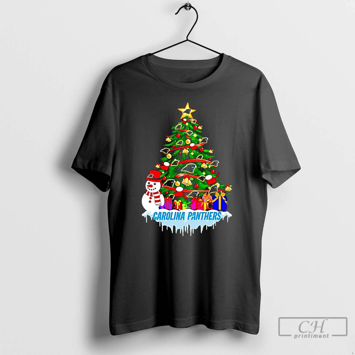 Premium Carolina Panthers Merry Christmas Tree T Shirts Hoodie, Sweatshirt | InkNestWear.com