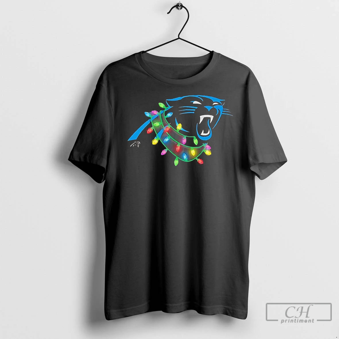 Premium Carolina Panthers Logo Christmas Light T-Shirts, Hoodie, Sweatshirt | InkNestWear.com