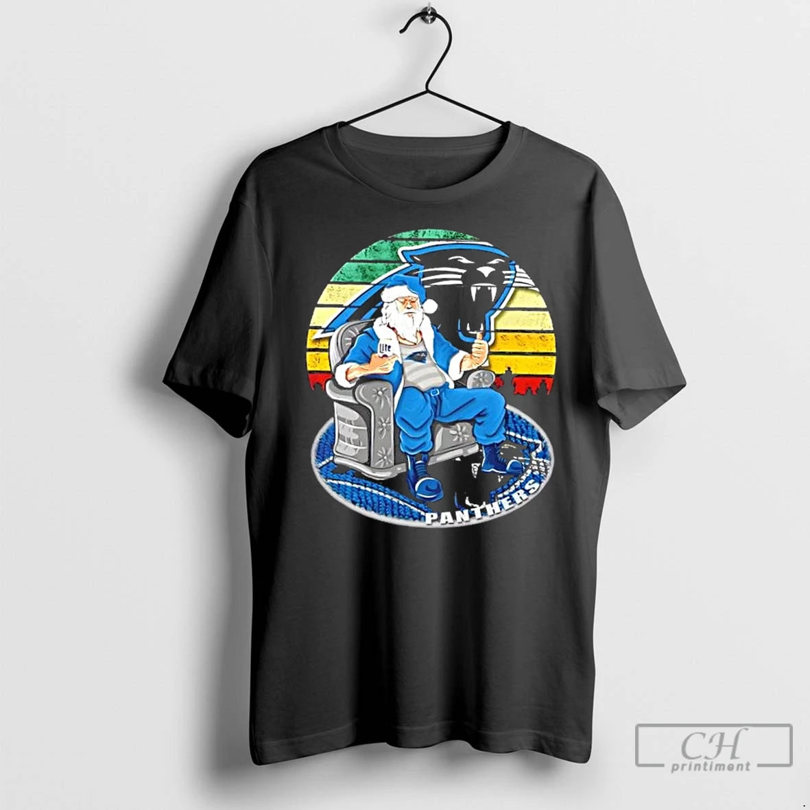 Premium Carolina Panthers X Santa Claus Christmas Vintage T-Shirts, Hoodie, Sweatshirt | InkNestWear.com
