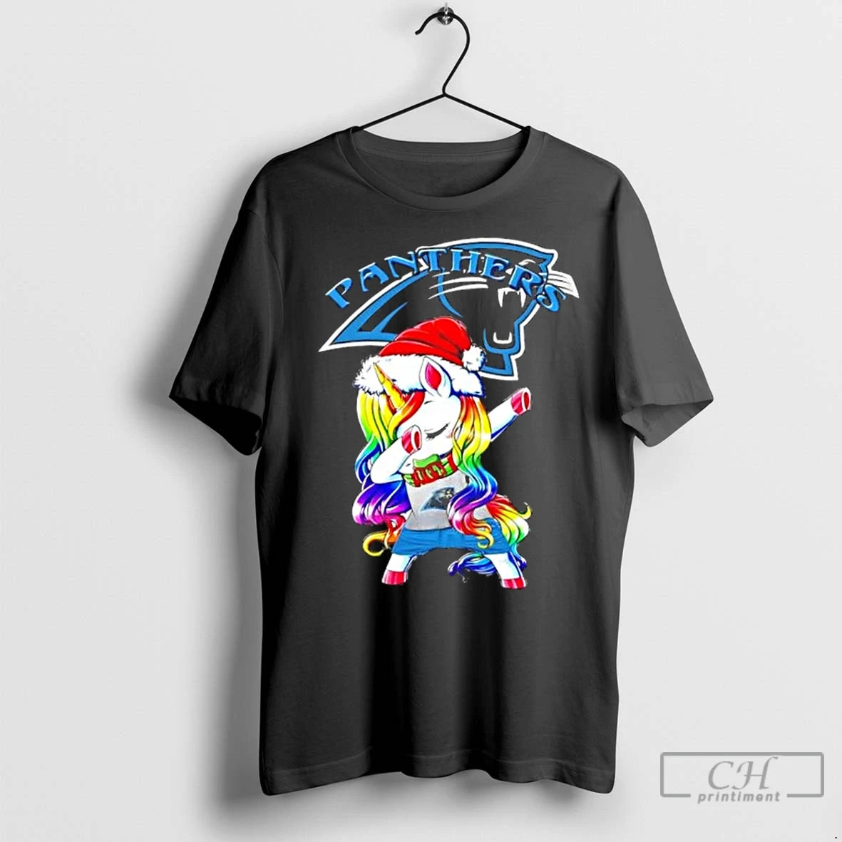Premium Carolina Panthers X Unicorn Santa Hat Dabbing Merry Christmas T-Shirts, Hoodie, Sweatshirt | InkNestWear.com