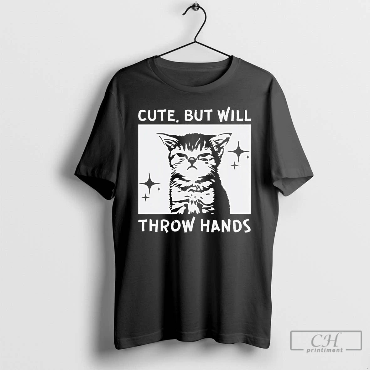 Premium Cat Cute But Will Throw Hands T Shirts Hoodie, Sweatshirt | InkNestWear.com