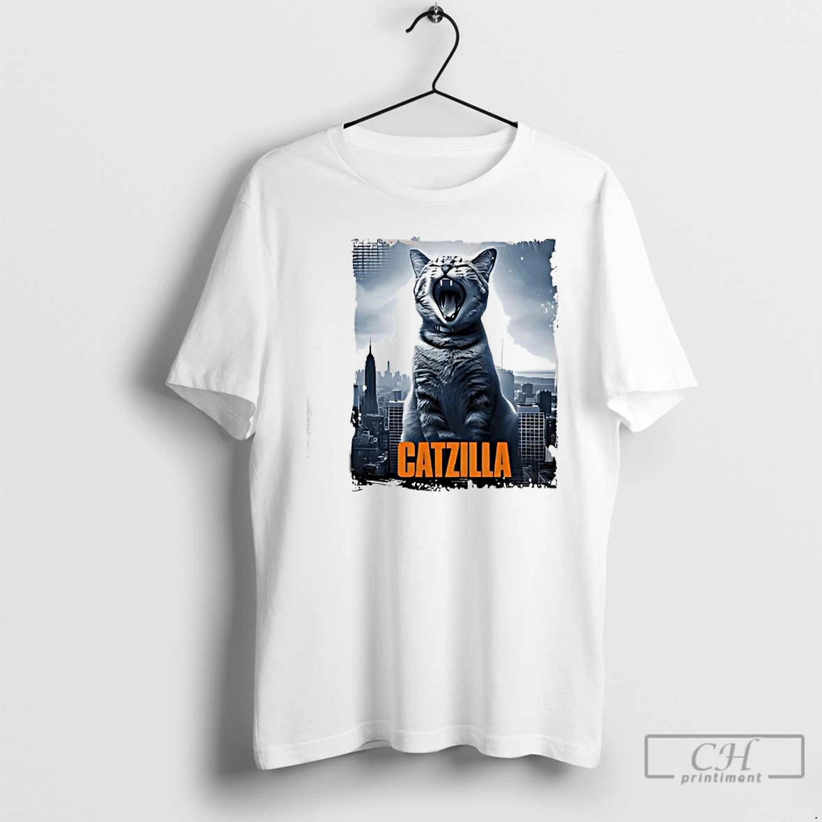Premium Catzilla Godzilla Movie Funny Cat Halloween T-Shirts, Hoodie, Sweatshirt | InkNestWear.com