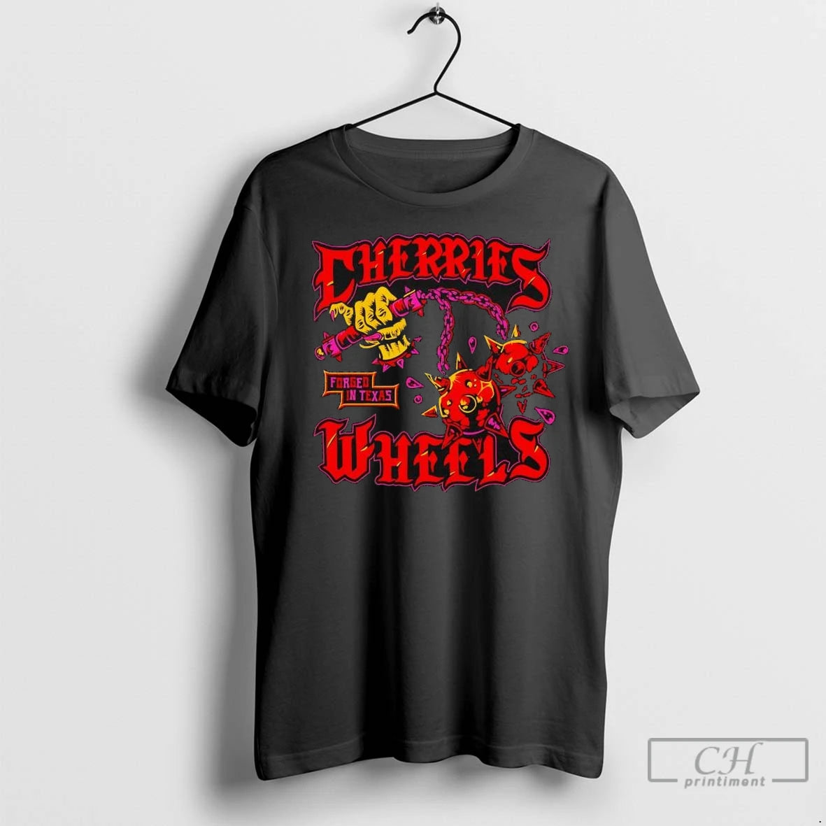 Premium Cherries Wheels Forged In Texas T-Shirts, Hoodie, Sweatshirt | InkNestWear.com