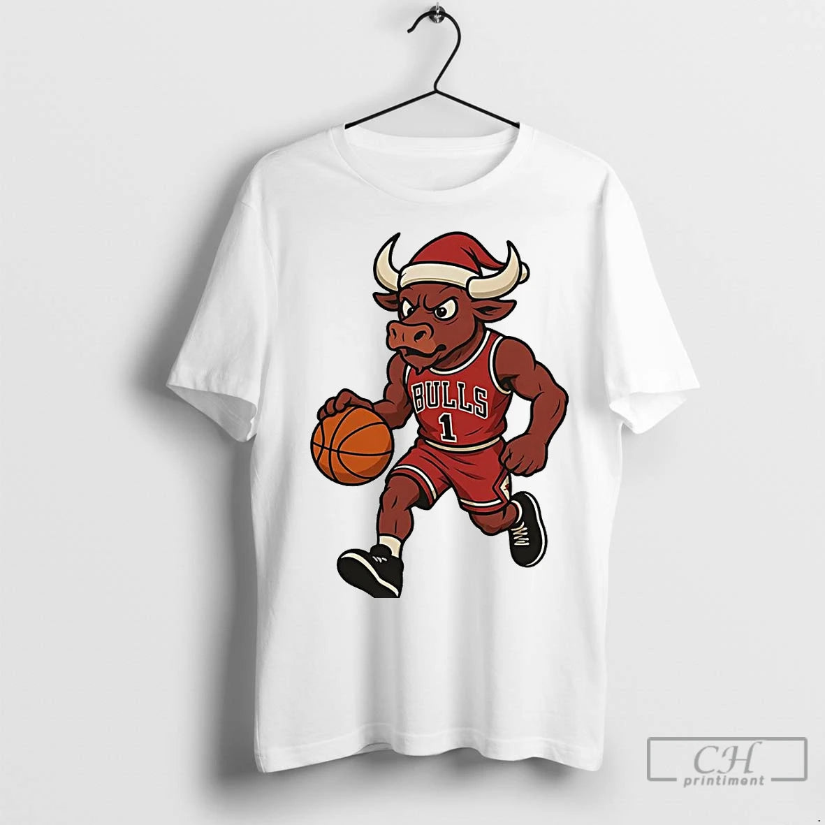 Premium Chicago Bulls Mascot Dribbling Christmas T-Shirts, Hoodie, Sweatshirt | InkNestWear.com