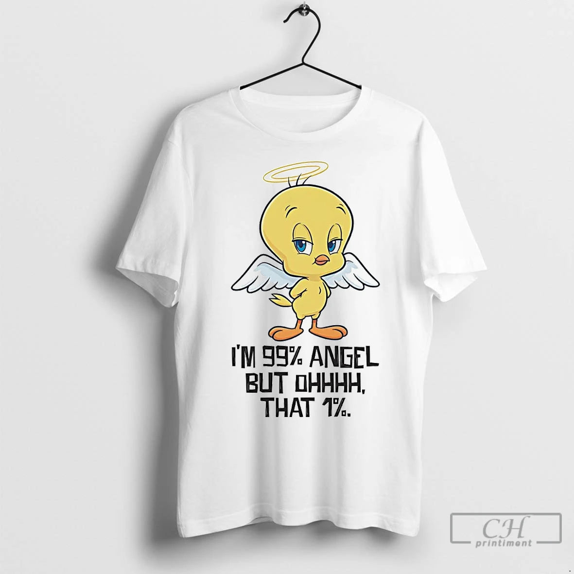 Premium Chick Im 99 Angel But Oh That 1 T-Shirts, Hoodie, Sweatshirt | InkNestWear.com