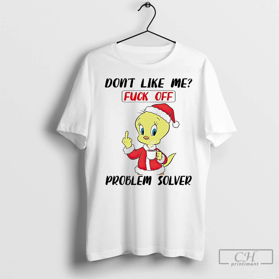 Premium Chick Dont Like Me Fuck Off Problem Solver Christmas T-Shirts, Hoodie, Sweatshirt | InkNestWear.com