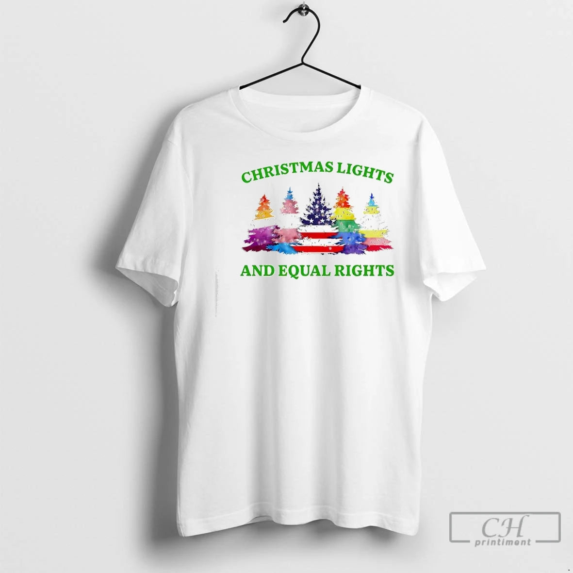 Premium Christmas Lights And Equal Rights Lgbt Trees T-Shirts, Hoodie, Sweatshirt | InkNestWear.com