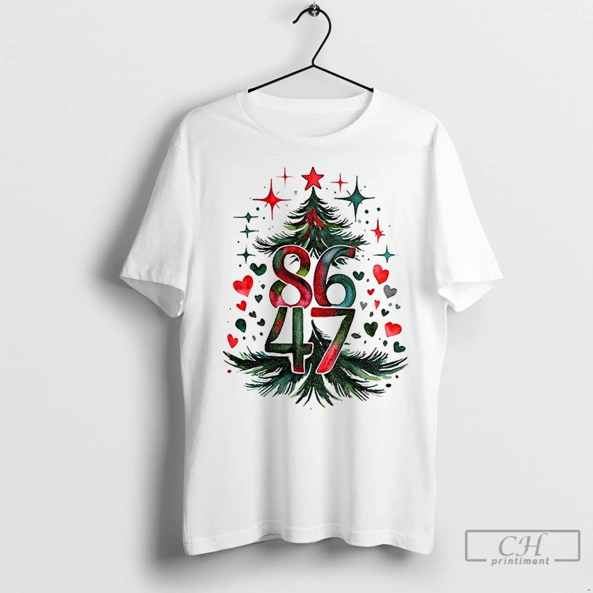 Premium Christmas Tree Anti Trump 86 47 Anti Maga Democrat Progressive Merry Christmas T-Shirts, Hoodie, Sweatshirt