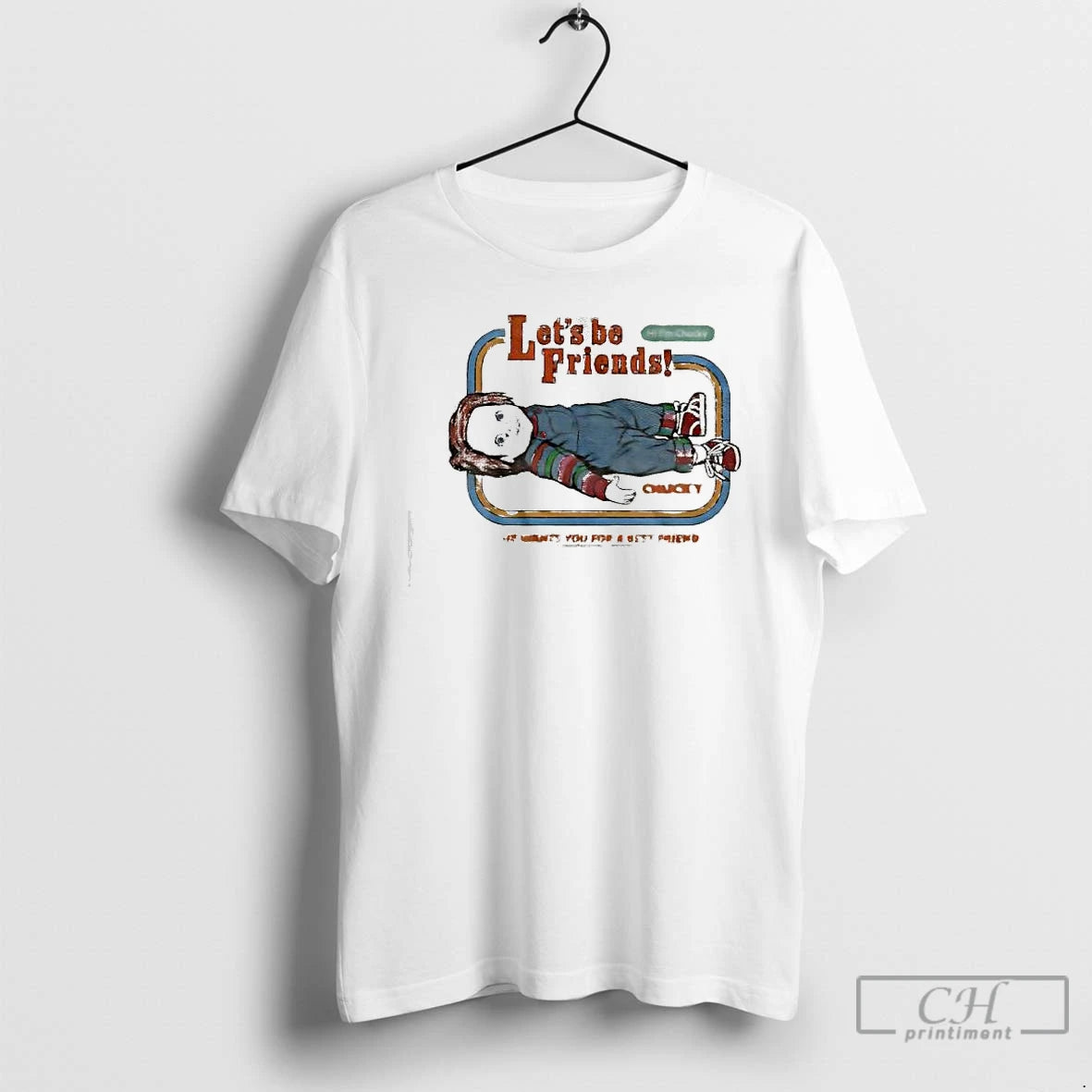 Premium Chucky Lets Be Friends Graphic T Shirts Hoodie, Sweatshirt | InkNestWear.com