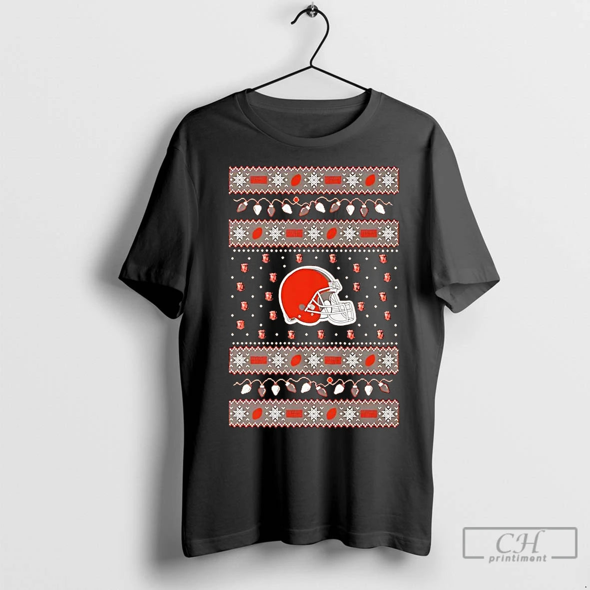 Premium Cleveland Browns Ugly Christmas Light T-Shirts, Hoodie, Sweatshirt | InkNestWear.com