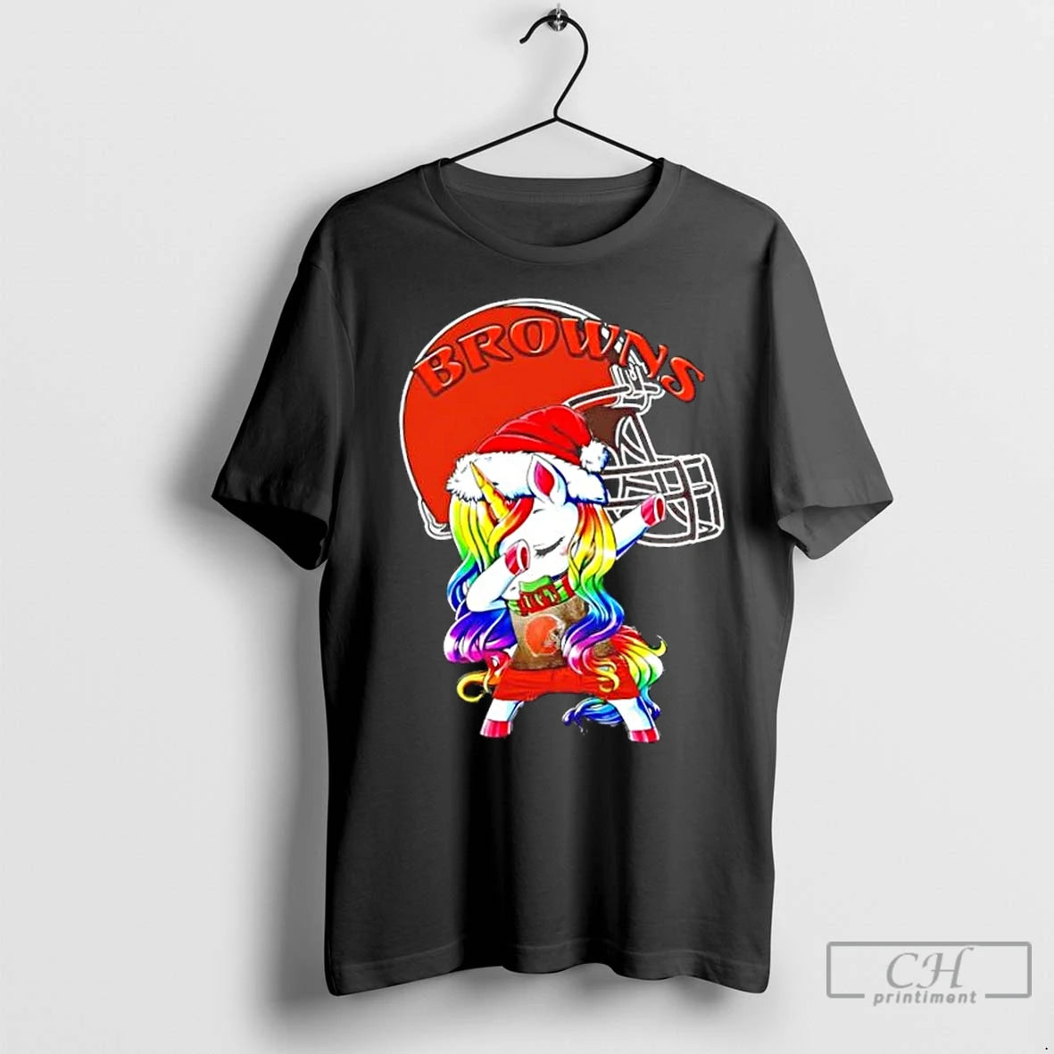Premium Cleveland Browns X Unicorn Santa Hat Dabbing Merry Christmas T-Shirts, Hoodie, Sweatshirt | InkNestWear.com