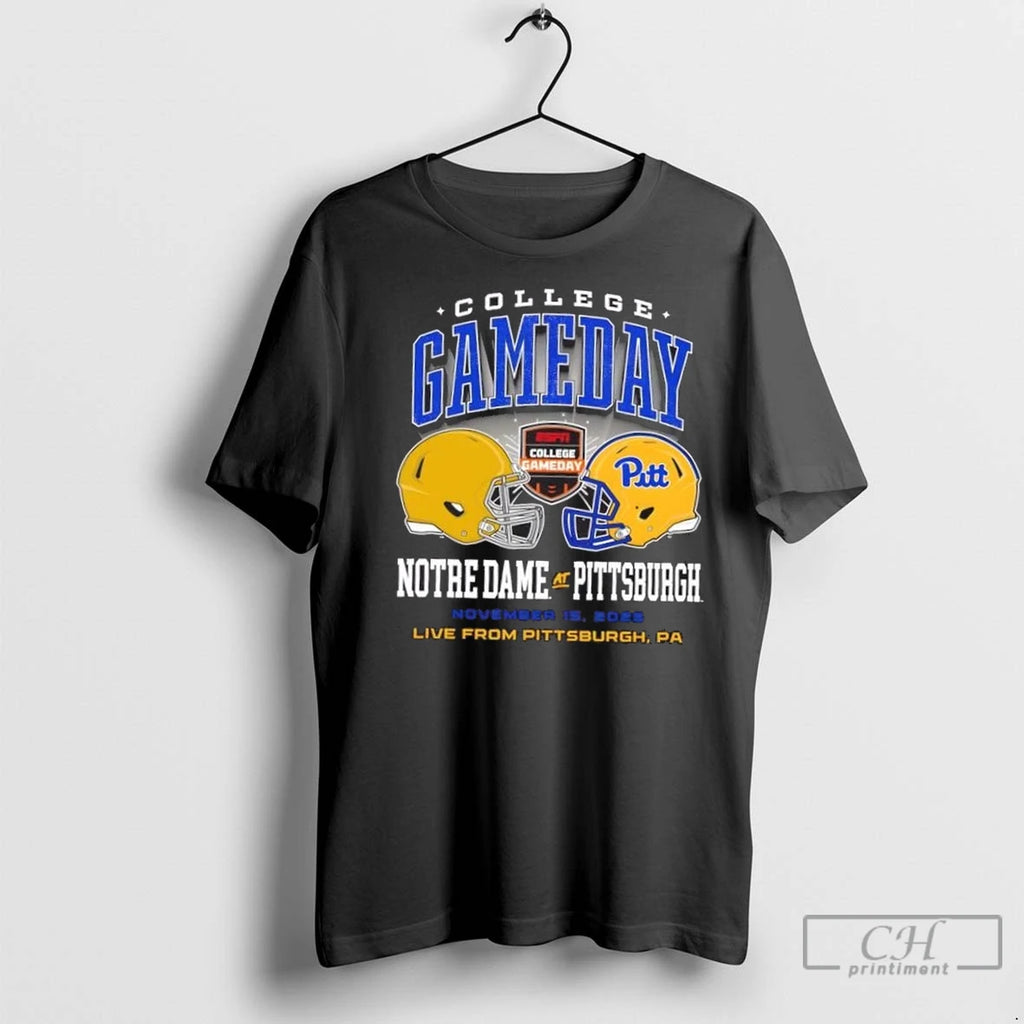 Premium College Gameday Notre Dame Vs Pitt November 15 2025 Live From Pittsburgh Pa T-Shirts, Hoodie, Sweatshirt