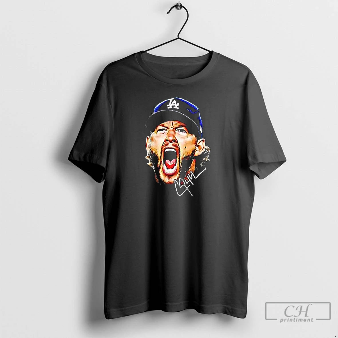 Premium Colors Clayton Kershaw Dodgers Big Head Scream T Shirts Hoodie, Sweatshirt | InkNestWear.com