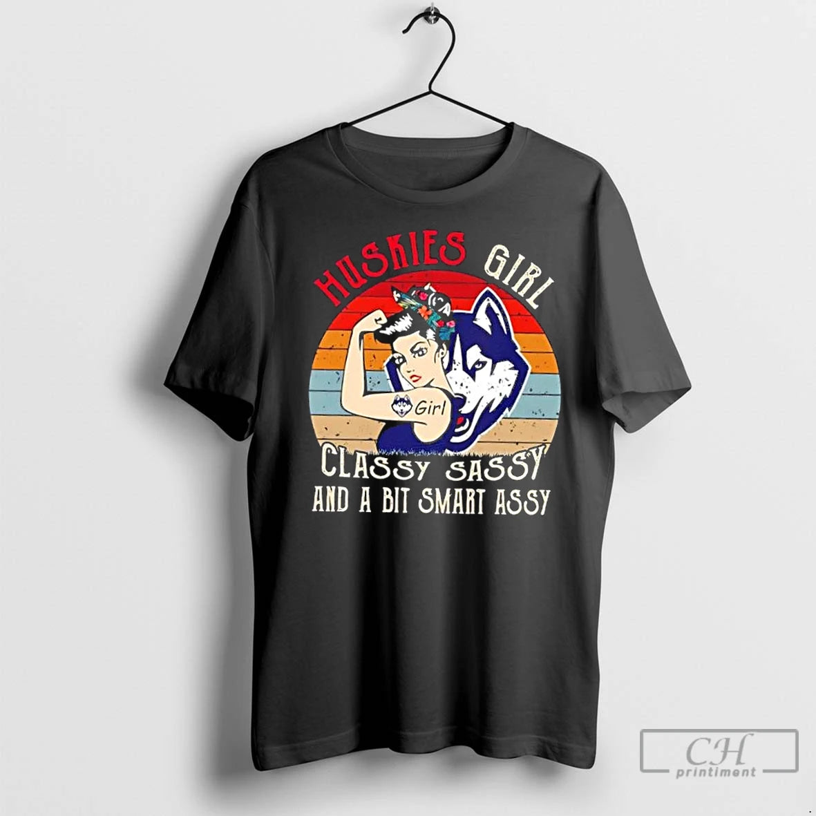 Premium Connecticut Huskies Girl Classy Sassy And A Bit Smart Assy T-Shirts, Hoodie, Sweatshirt | InkNestWear.com