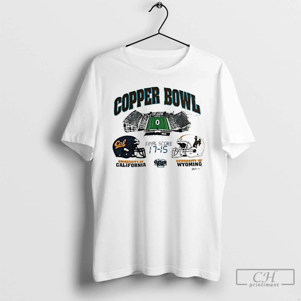 Premium Copper Bowl California Vs Wyoming Final Score 17 15 Helmets T-Shirts, Hoodie, Sweatshirt | InkNestWear.com