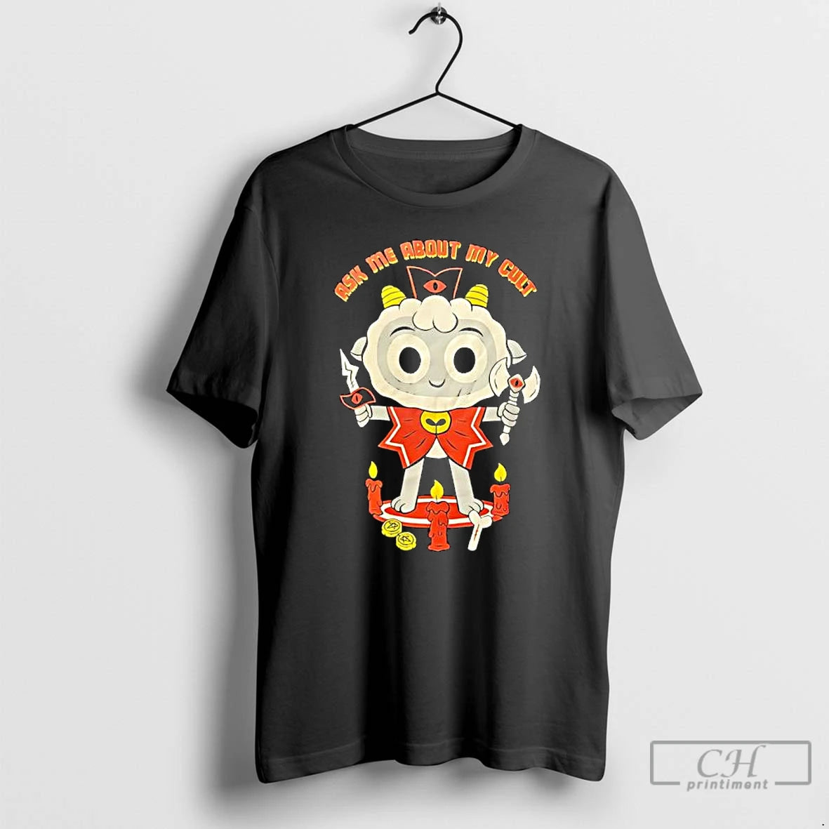 Premium Cult Of The Lamb Ask Me About My Cult T Shirts Hoodie, Sweatshirt | InkNestWear.com