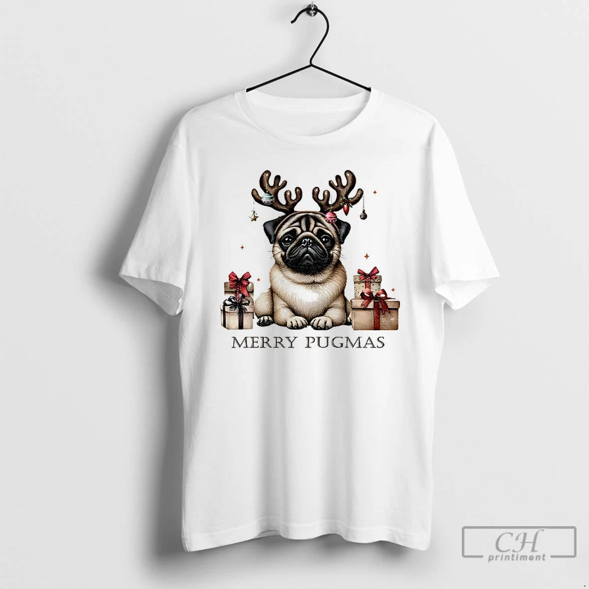 Premium Cute Pug Dog Merry Pugmas Merry Christmas T Shirts Hoodie, Sweatshirt | InkNestWear.com