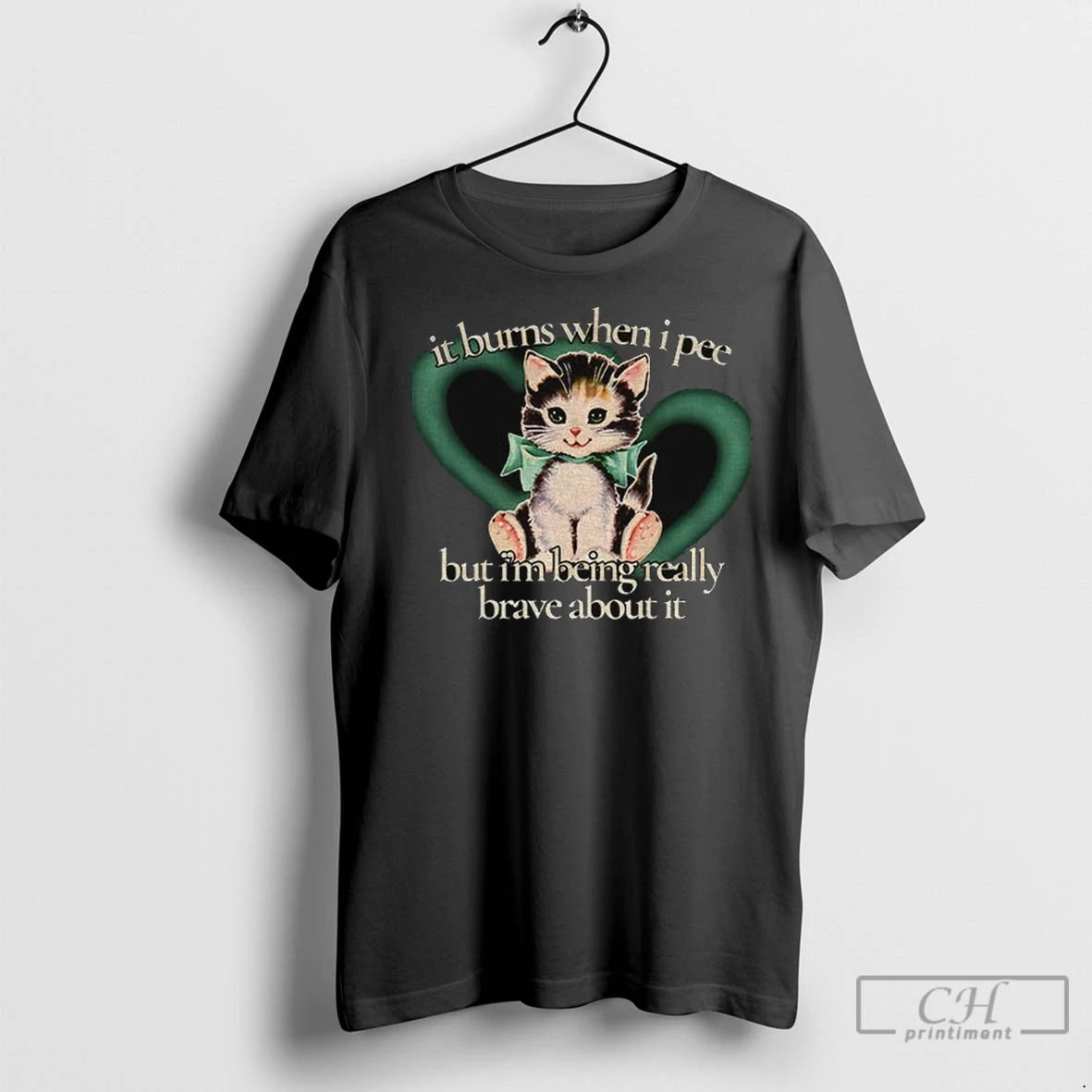 Premium Cute Cat It Burns When I Pie Im Being Really Brave About It T-Shirts, Hoodie, Sweatshirt | InkNestWear.com