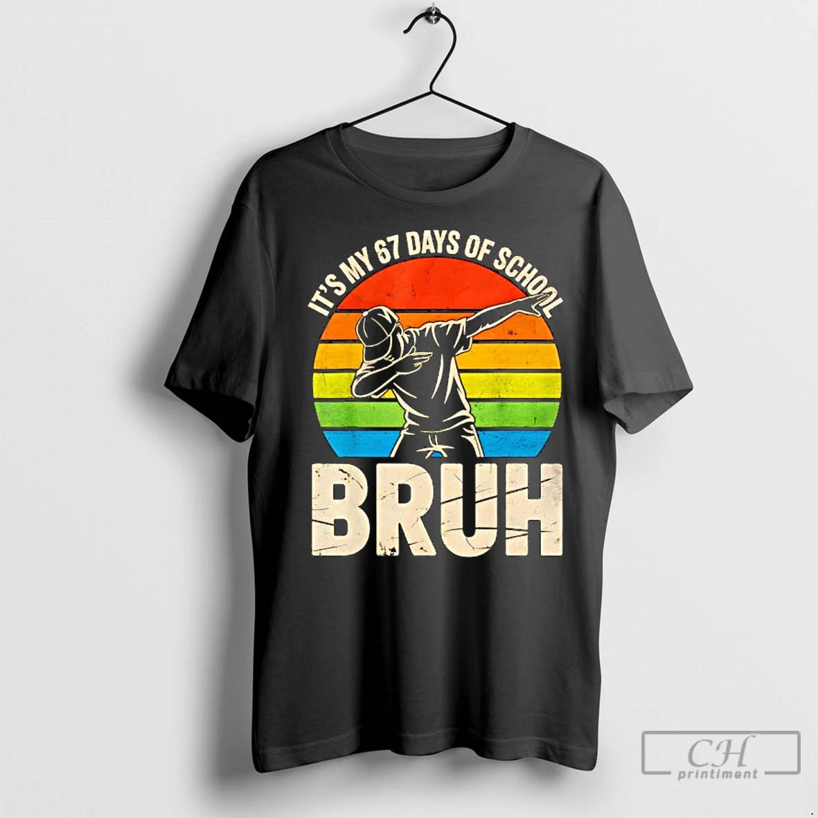 Premium Dabbing Its My 67 Days Of School Bruh T-Shirts, Hoodie, Sweatshirt | InkNestWear.com