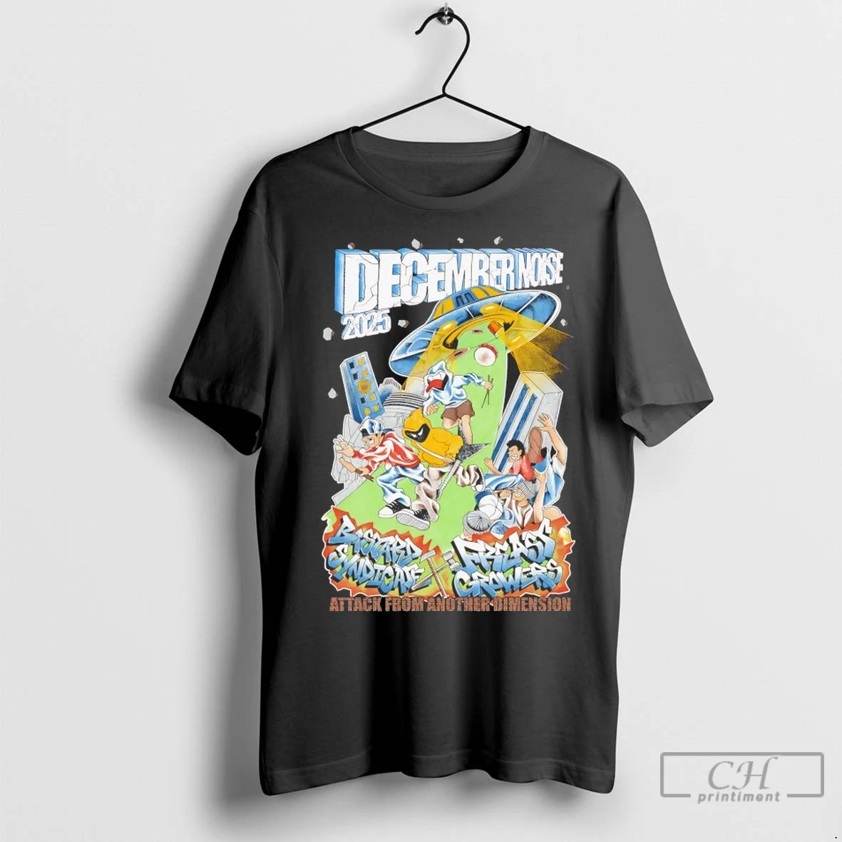 Premium December Noise 2025 Bastard Syndicate And Freaky Growers Attack From Another Dimension T-Shirts, Hoodie, Sweatshirt