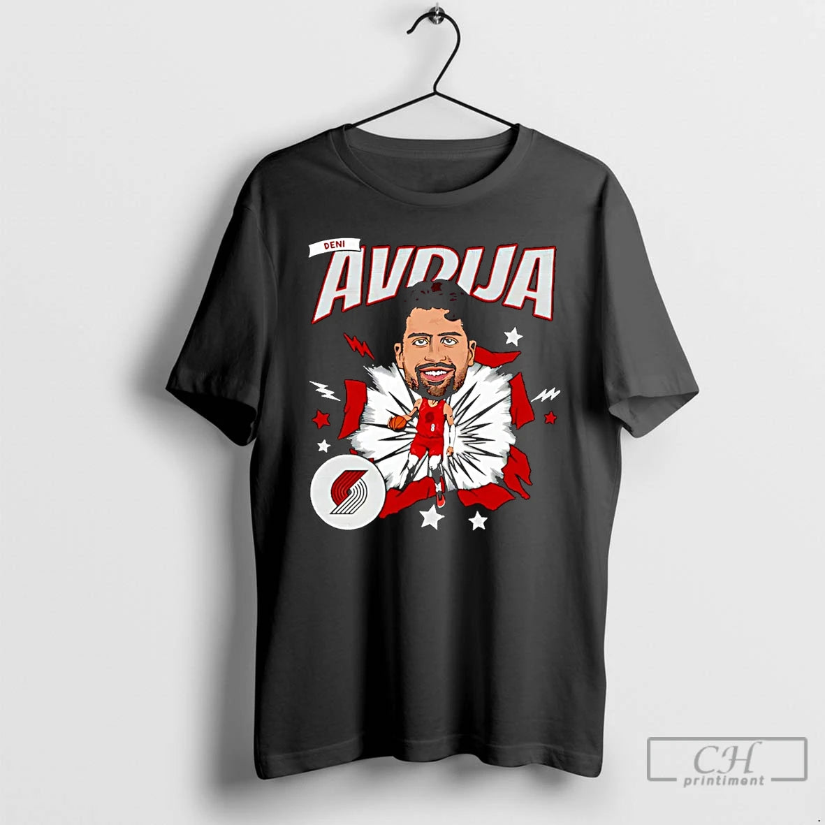 Premium Deni Avdija Portland Trail Blazers Caricature Christmas T Shirts Hoodie, Sweatshirt | InkNestWear.com