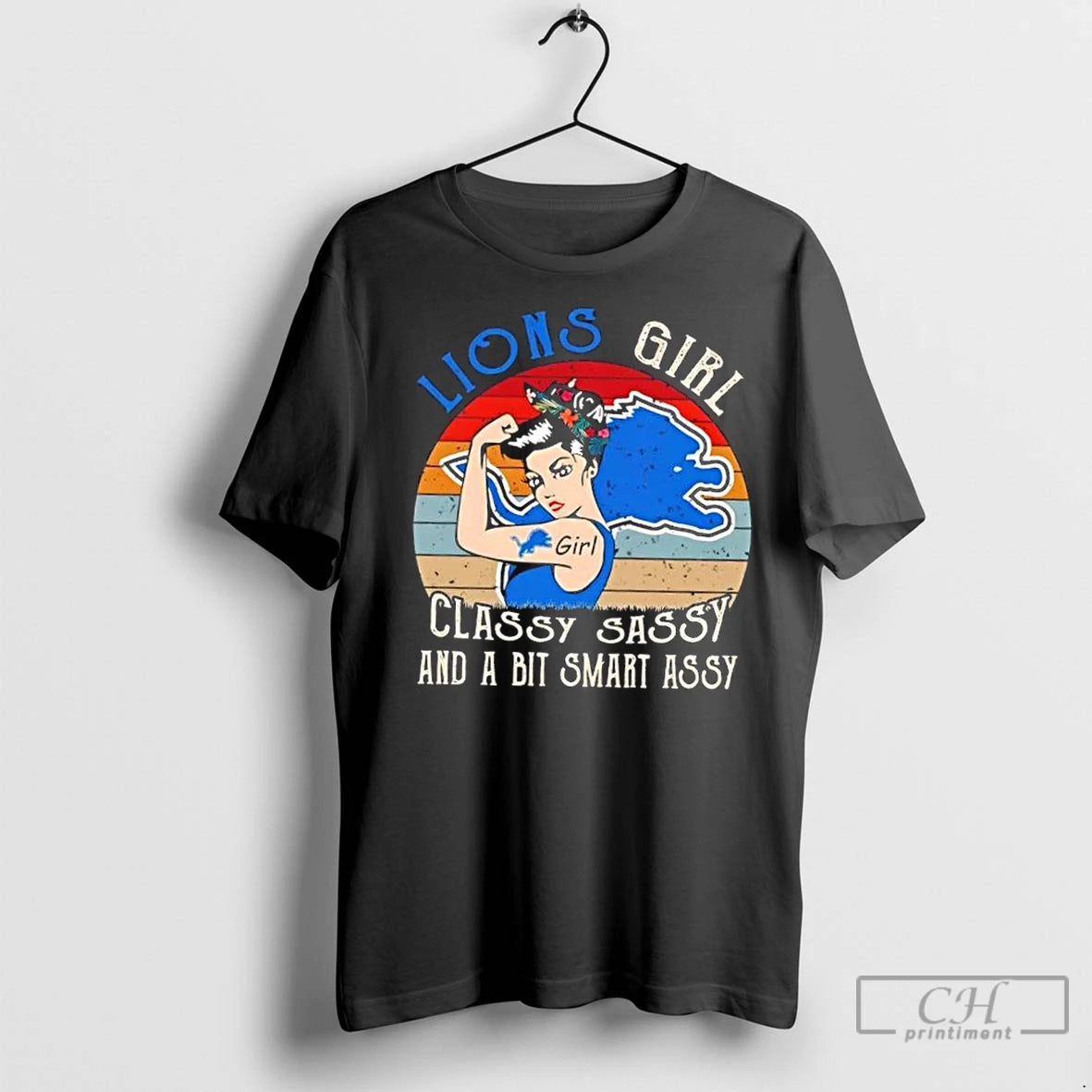 Premium Detroit Lions Girl Classy Sassy And A Bit Smart Assy T-Shirts, Hoodie, Sweatshirt | InkNestWear.com