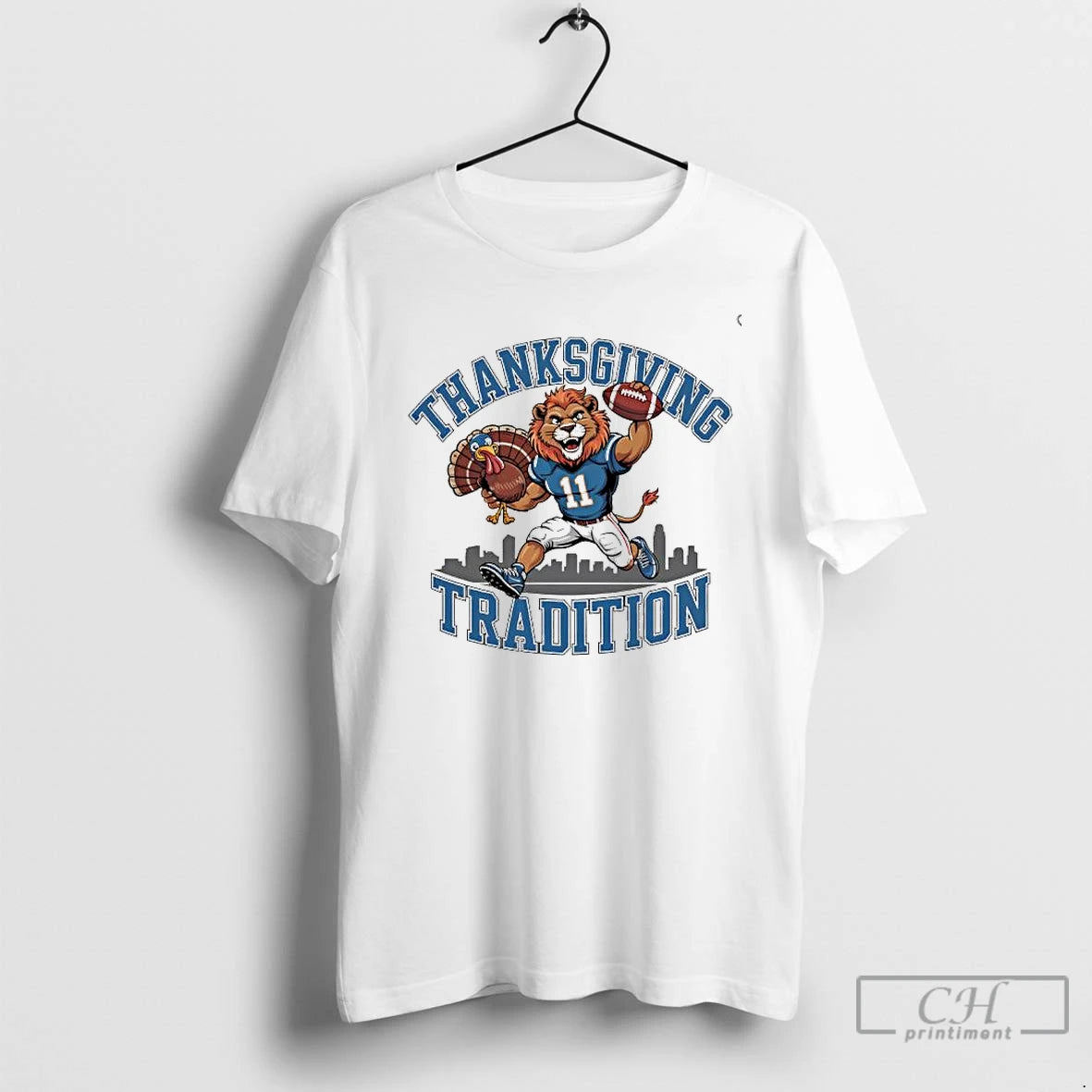 Premium Detroit Lions Thanksgiving Game Day Tradition Logo T Shirts Hoodie, Sweatshirt | InkNestWear.com