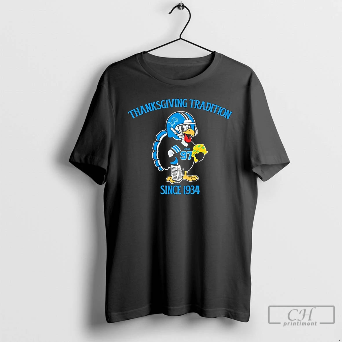 Premium Detroit Lions Thanksgiving Tradition Since 1934 T Shirts Hoodie, Sweatshirt | InkNestWear.com