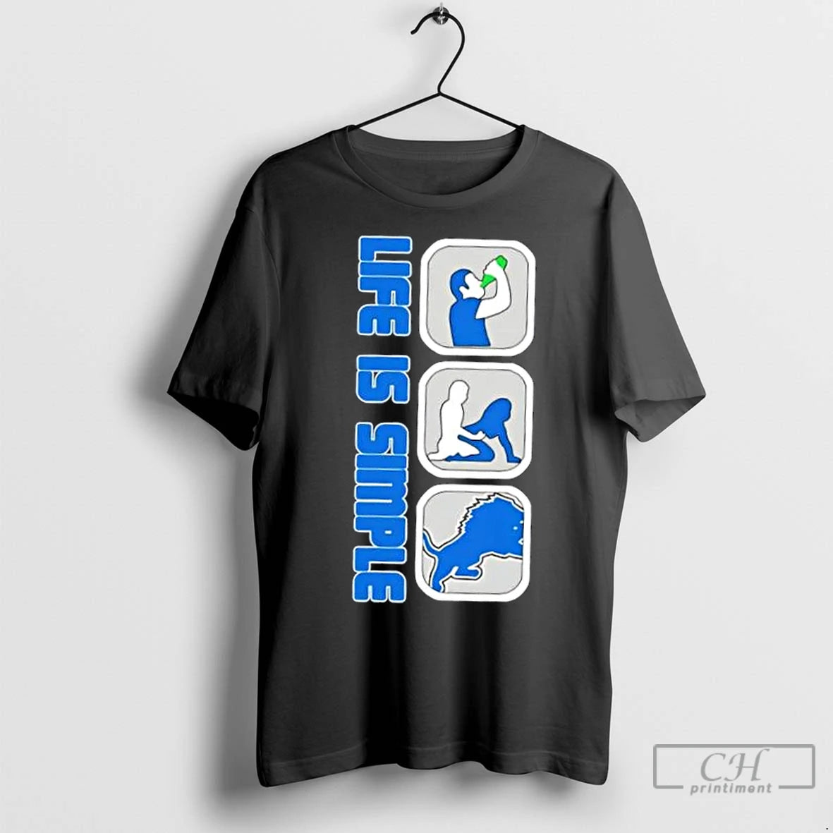 Premium Detroit Lions Football Life Is Simple T-Shirts, Hoodie, Sweatshirt | InkNestWear.com