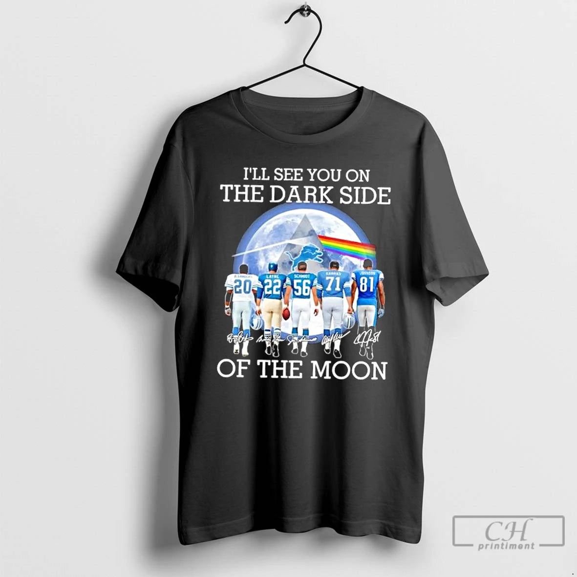Premium Detroit Lions Legends Ill See You On The Dark Side Of The Moon T-Shirts, Hoodie, Sweatshirt | InkNestWear.com