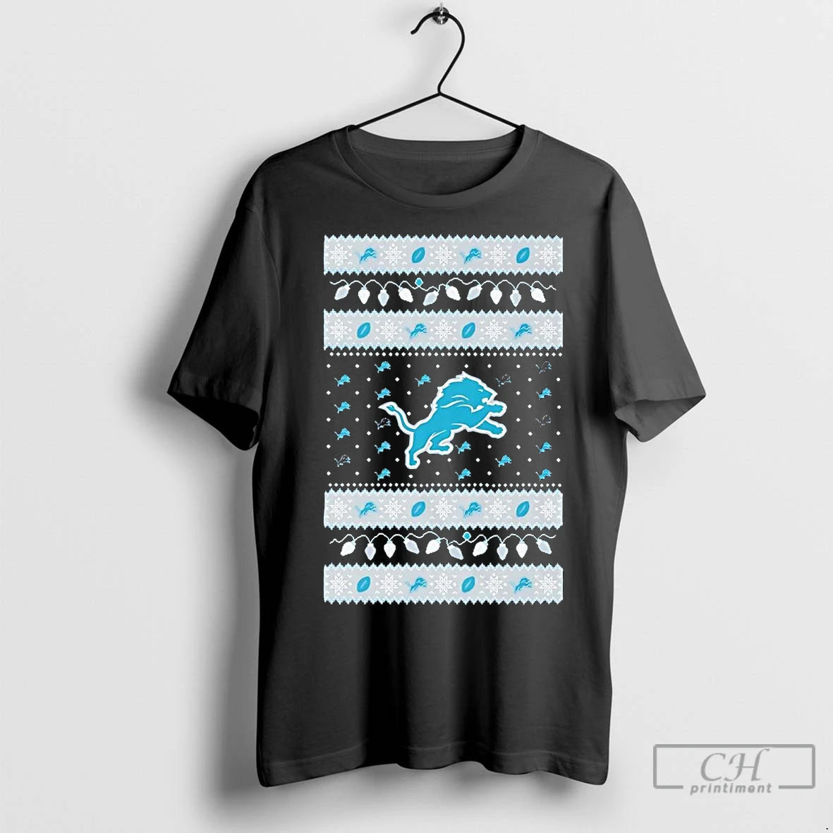 Premium Detroit Lions Ugly Christmas Light T-Shirts, Hoodie, Sweatshirt | InkNestWear.com