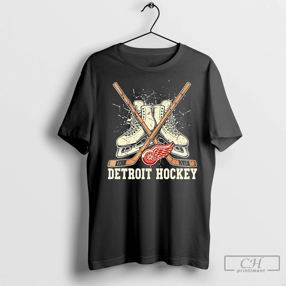 Premium Detroit Red Wings Skates And Hockey Sticks T-Shirts, Hoodie, Sweatshirt | InkNestWear.com
