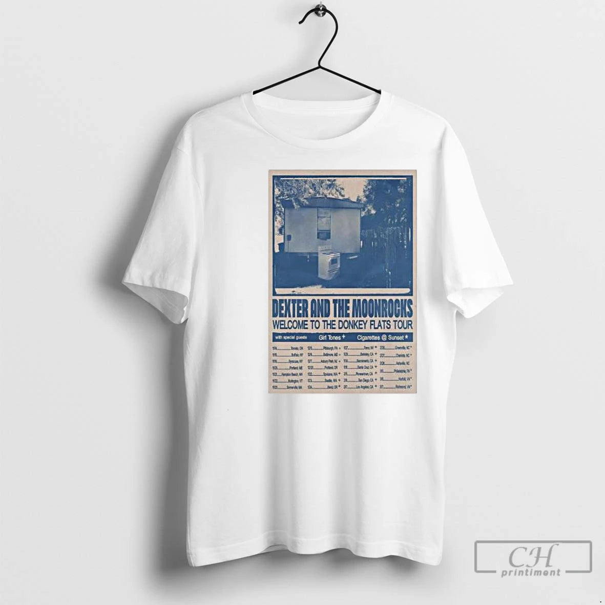 Premium Dexter And The Moonrocks The Donkey Flats Tour 2026 Circle White T-Shirts, Hoodie, Sweatshirt | InkNestWear.com