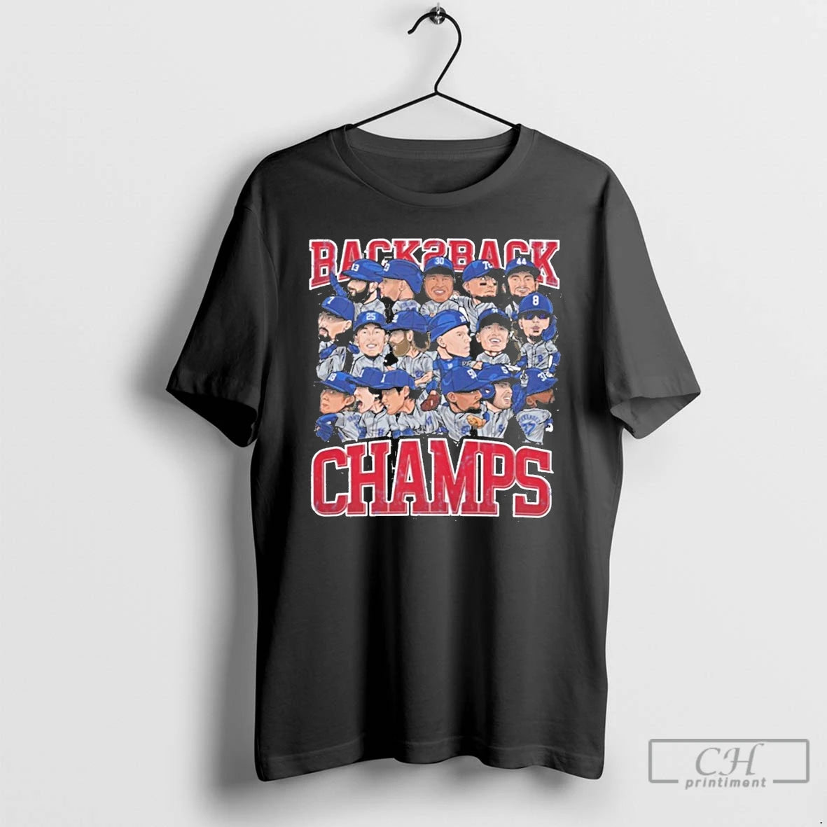 Premium Dodgers Back To Back World Champs Caricatures T Shirts Hoodie, Sweatshirt | InkNestWear.com