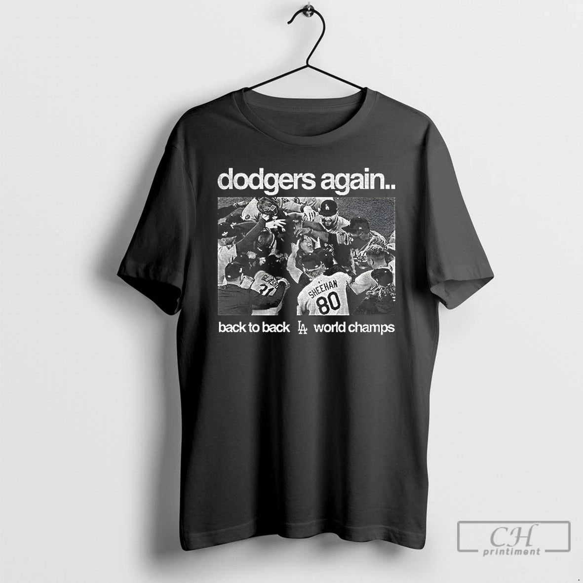 Premium Dodgers Again Back To Back World Champs Photo T Shirts Hoodie, Sweatshirt | InkNestWear.com