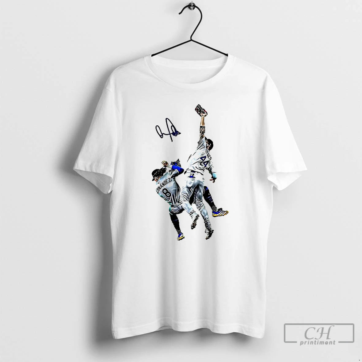 Premium Dodgers Player Teoscar Hernandez And George Springer World Series 2025 Signature T Shirts Hoodie, Sweatshirt