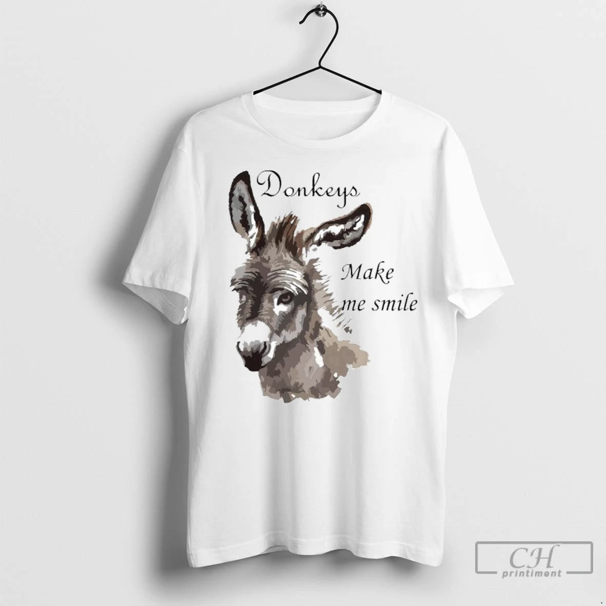 Premium Donkeys Make Me Smile Cute Miniature Donkey Mini Donkey T-Shirts, Hoodie, Sweatshirt | InkNestWear.com