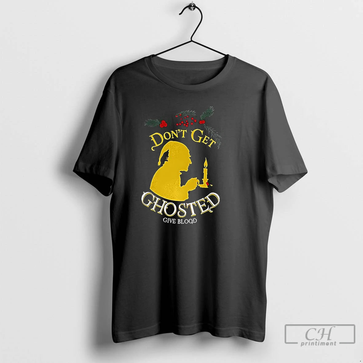 Premium Dont Get Ghosted Give Blood Christmas T Shirts Hoodie, Sweatshirt | InkNestWear.com