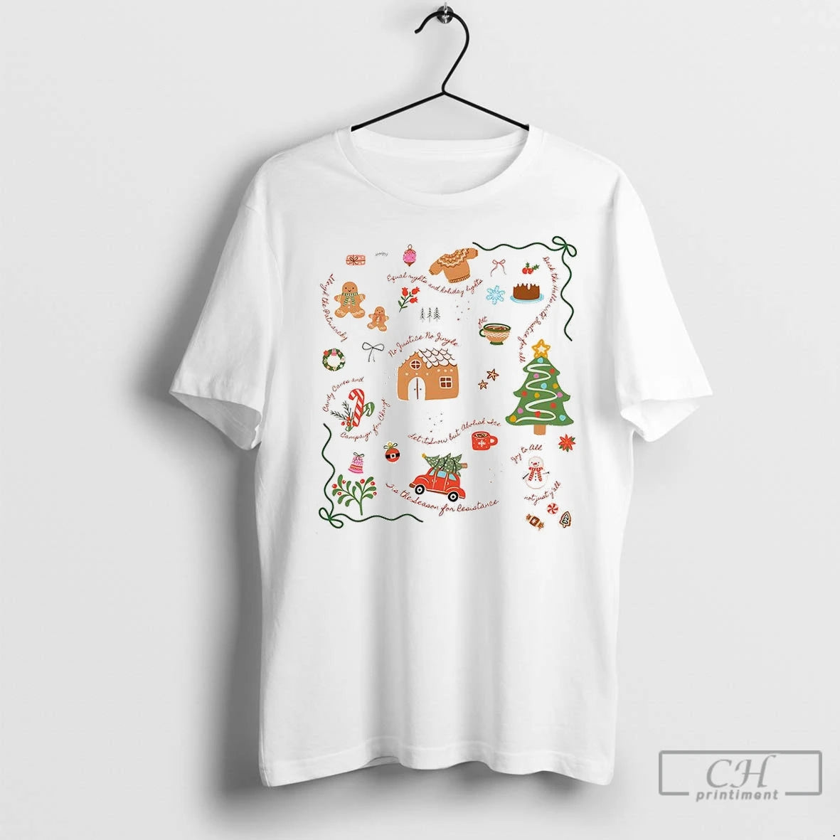 Premium Doodle Liberal Values Holiday Subtle Anti Trump Christmas Satirical T-Shirts, Hoodie, Sweatshirt | InkNestWear.com