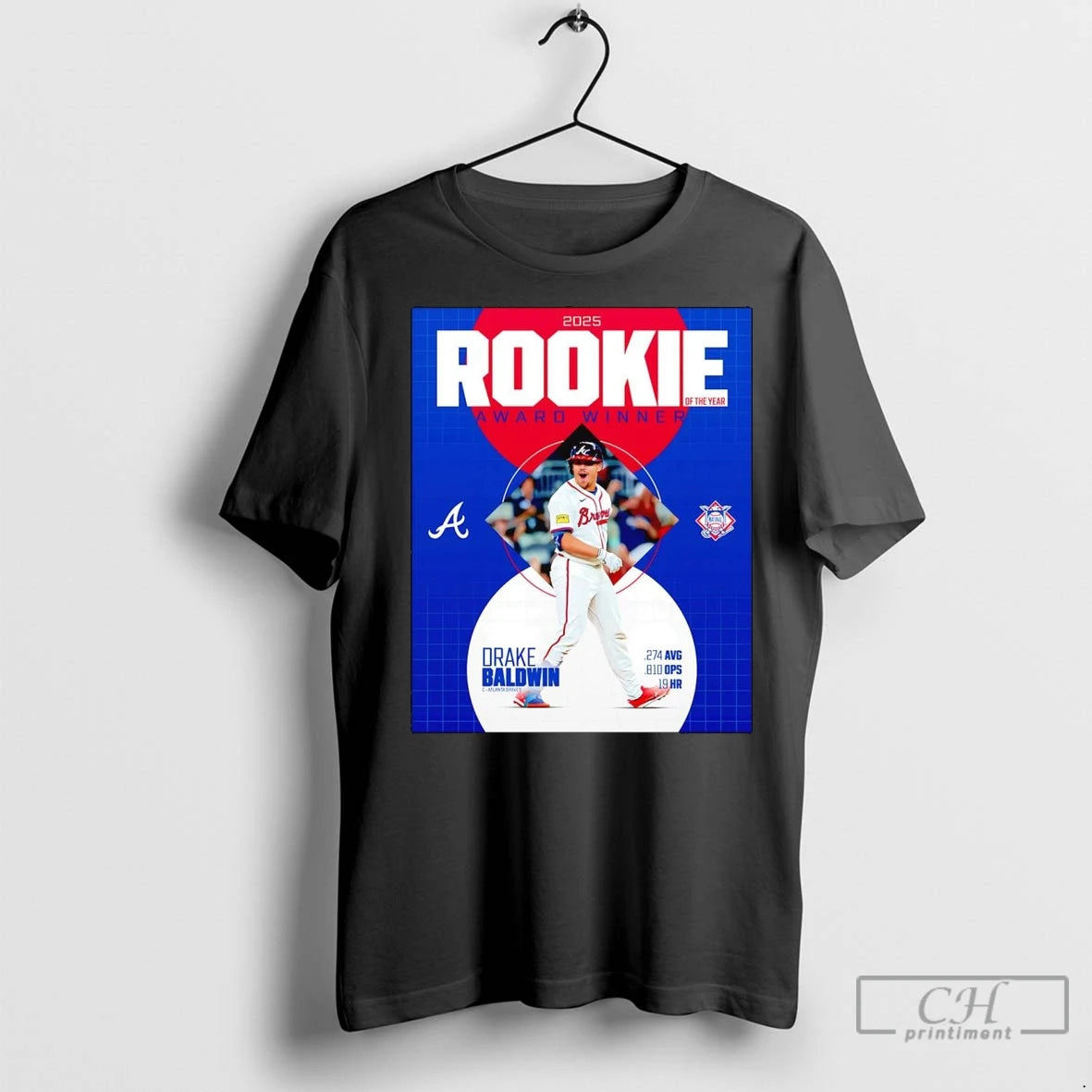 Premium Drake Baldwin 2025 Rookie Of The Year Award Winner T-Shirts, Hoodie, Sweatshirt | InkNestWear.com