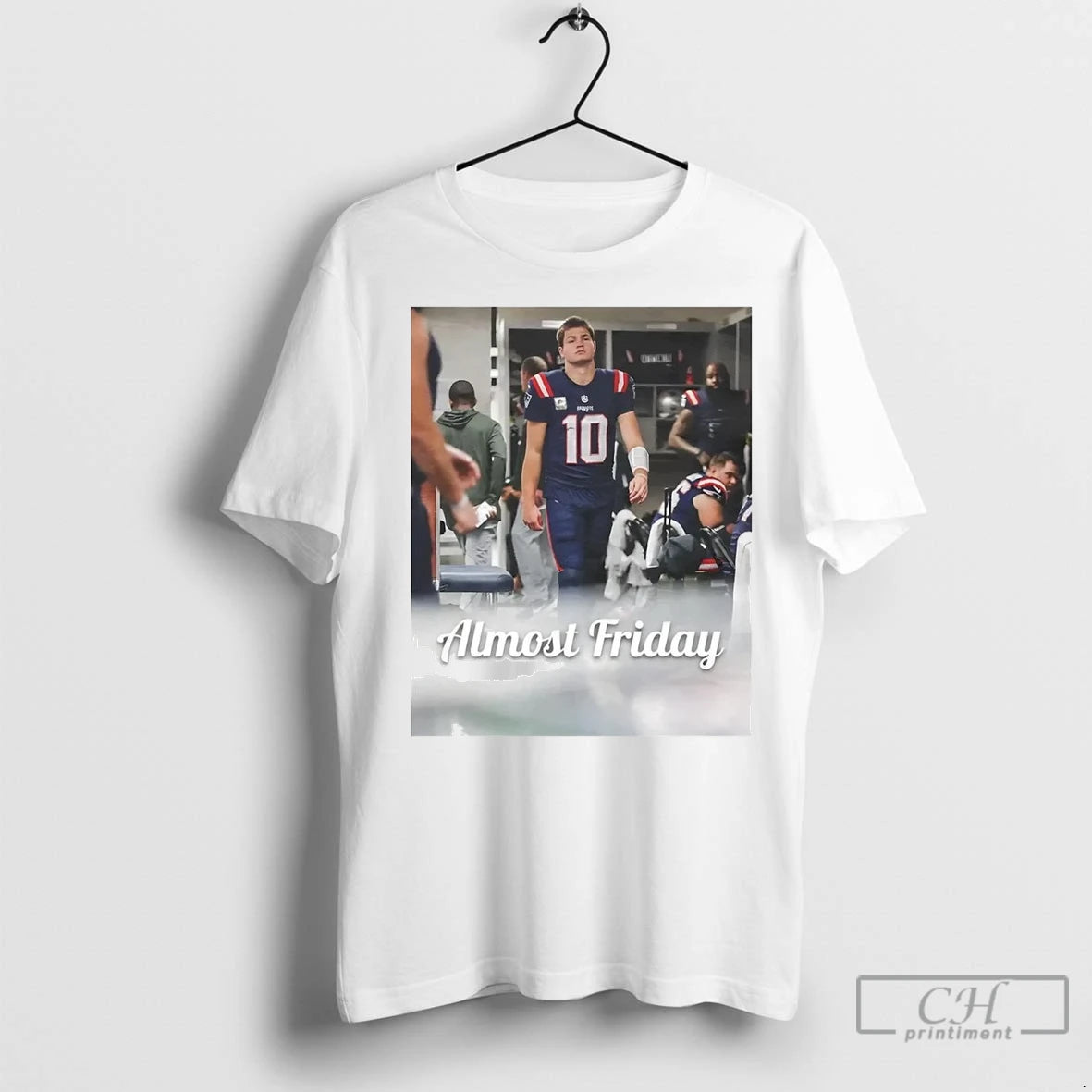 Premium Drake Maye Locker Room Ne Patriots T-Shirts, Hoodie, Sweatshirt | InkNestWear.com